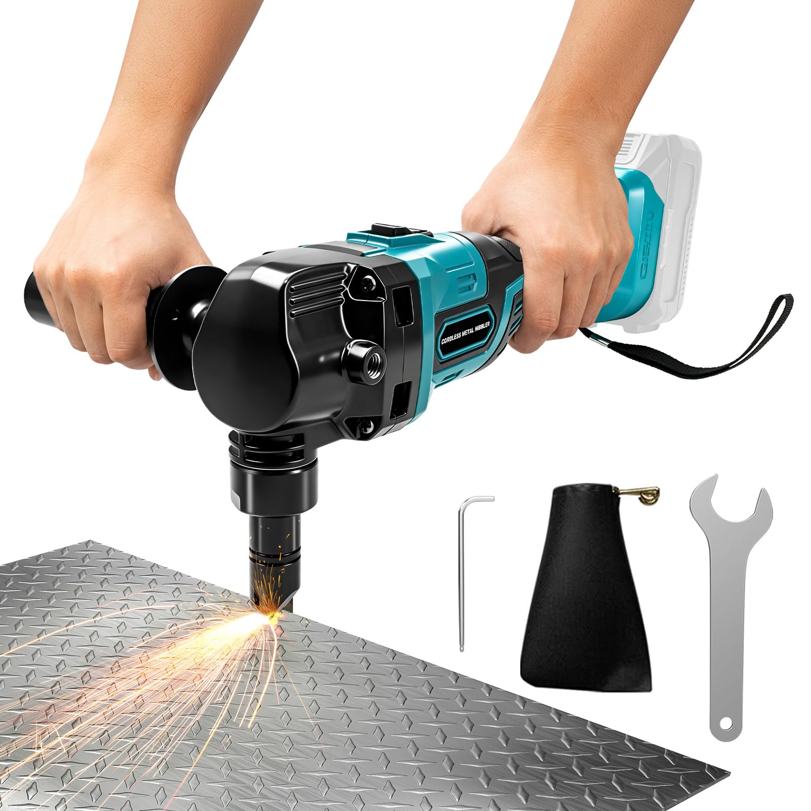 Grignoteuse Électrique Compatible avec Makita 18V, Moteur Brushless