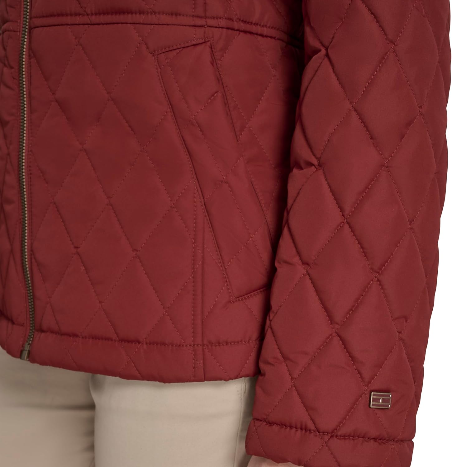 Tommy Hilfiger Women's Long Sleeve Zip Up Essential Quilted Jacket - Image 7