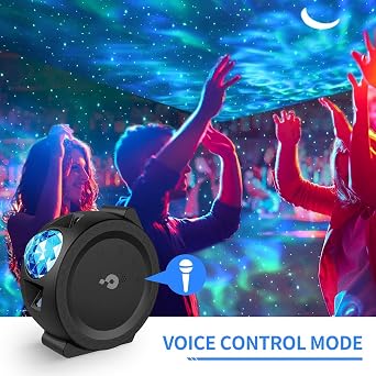 Galaxy Projector 3 in 1 Star Lights Projector with Nebula Moon Ocean, Kids Adults 3D Starlight with Smart Control Timer Voice Control, Compatible Alexa Google Assistant,for Bedroom Gifts(Black) [Energy Class E]