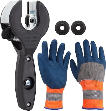 Ratcheting Tubing Cutter - Premium Copper Pipe Cutters,2 in 1 Close Quarters Tube Compact Cutter5/16-1-1/8inch for Cutting Pvc, Ppr, And Plastic Hoses