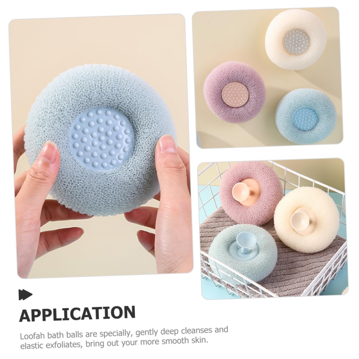 FOMIYES 3pcs Scrub Bath Ball Womens Bathroom Accessories Shower Accessories loofahs for Shower Bath Stuff Reusable loofah Massage Bath Wipe Artifact for Bathing rub mud Miss Plastic