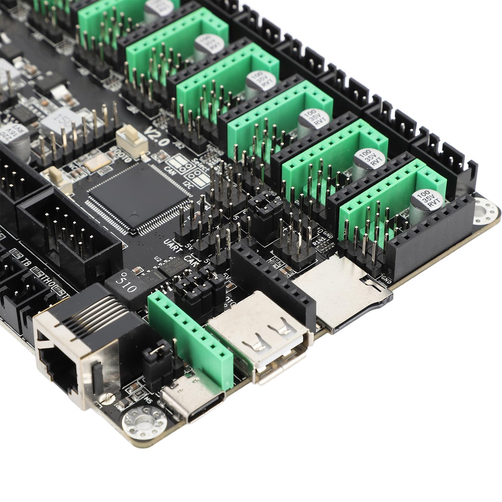 Carte de Contrôle de Mise à Niveau pour V2 32 Bits, Contrôle 8 Axes, Carte PCB de Contrôleur D'imprimante 3D avec écran LCD Mini12864 V3, Dynamo Diamant