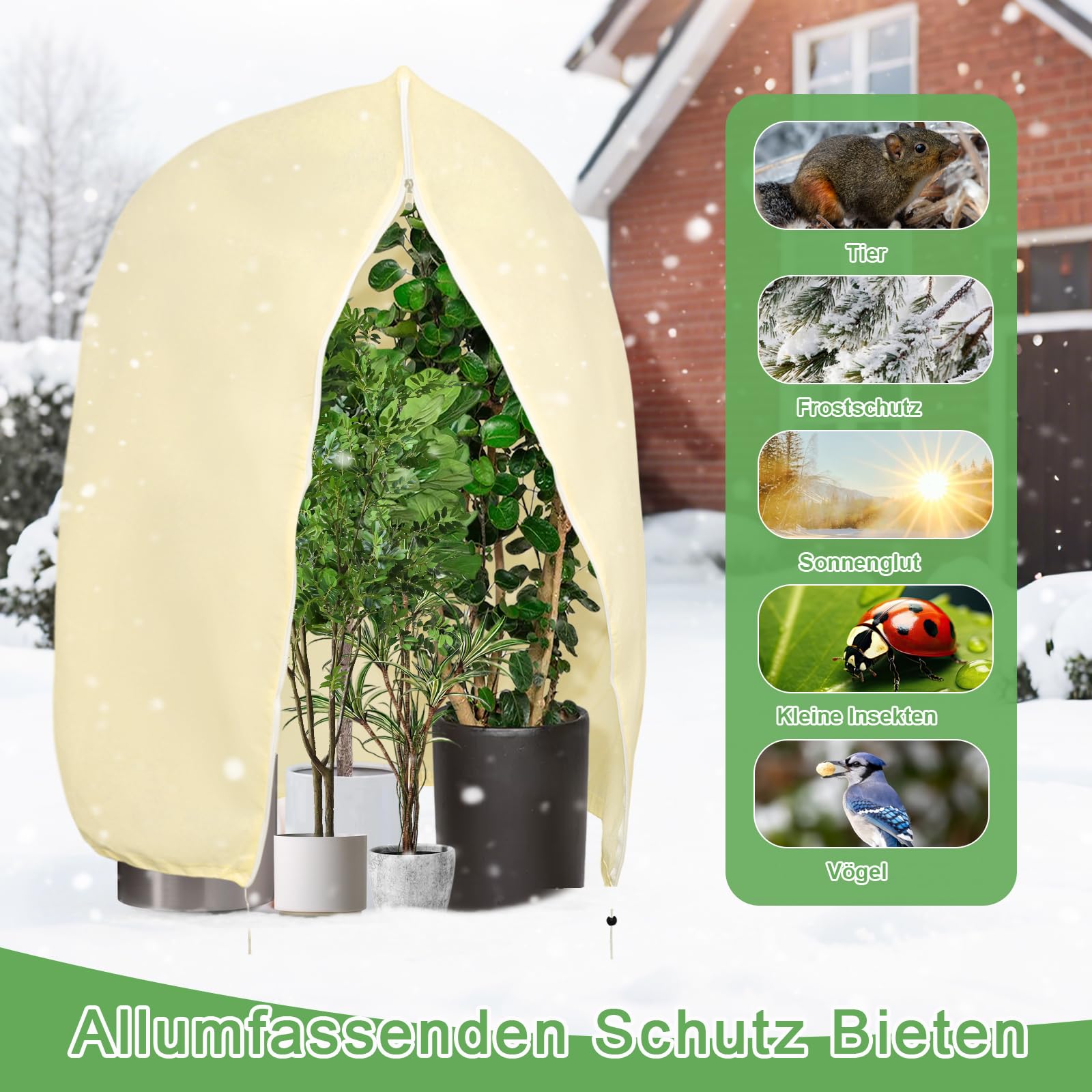 Produktbild von VEGOATY 2 Stück Winterschutz Für Pflanzen 120x180cm - Frostschutz