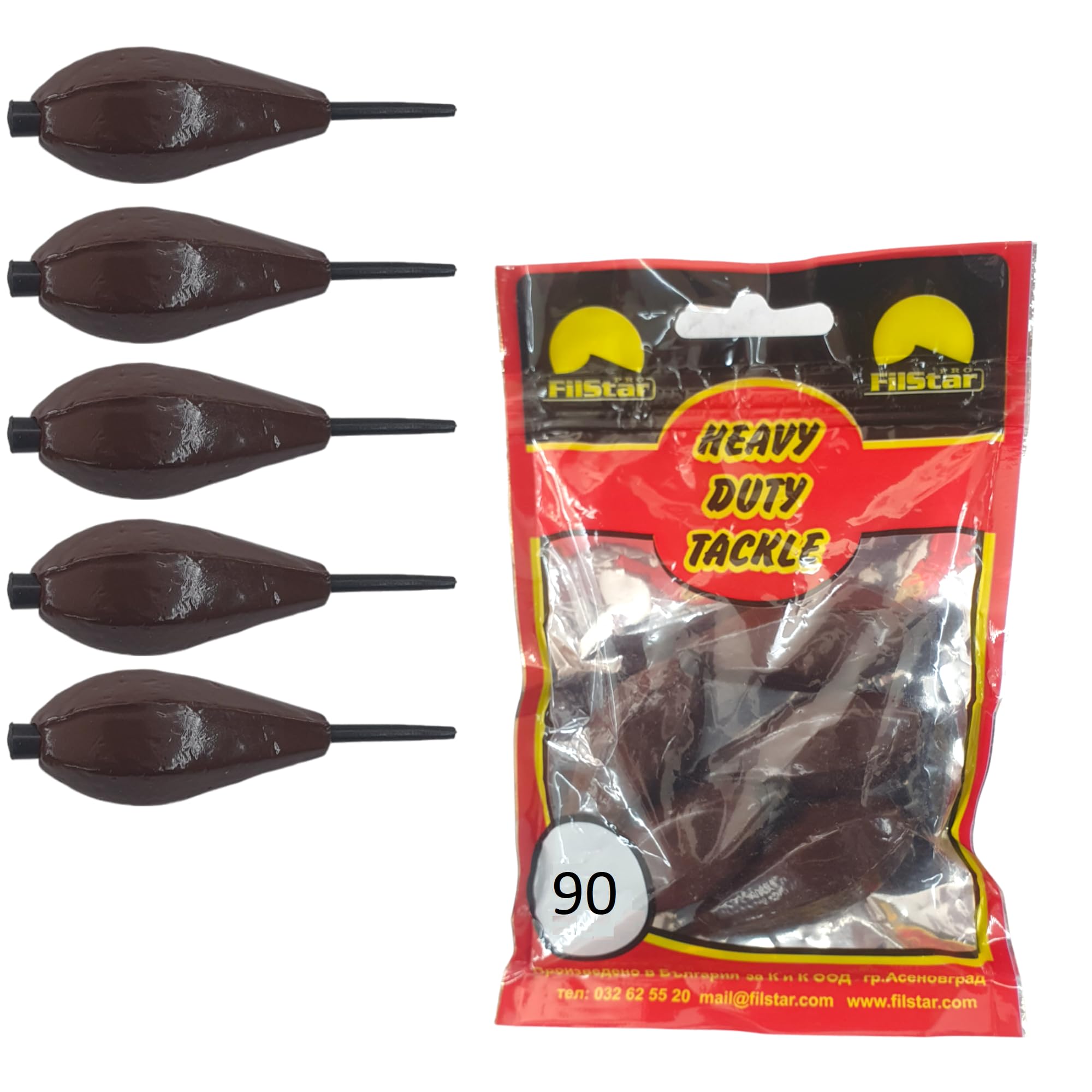 Piombo Da Carpa Inline Mivardi – 85-120g Piombo Solido Per Montaggio Da Fondo (1 Pezzo, Rep. Ceca)