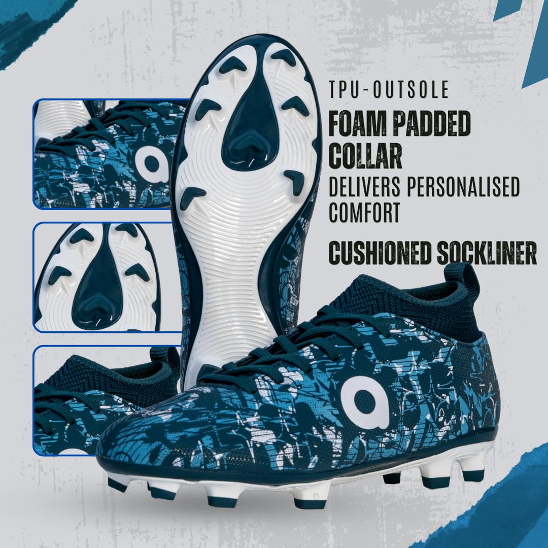 Aivin Booster 2.0. Light Weight and Durable Football Shoes for Men & Women, Comfortable and Flexible Football Shoes, Soccer Shoe, Football Studs (Blue, UK Footwear Size System, Adult, Men, Numeric, Medium, 3) 1