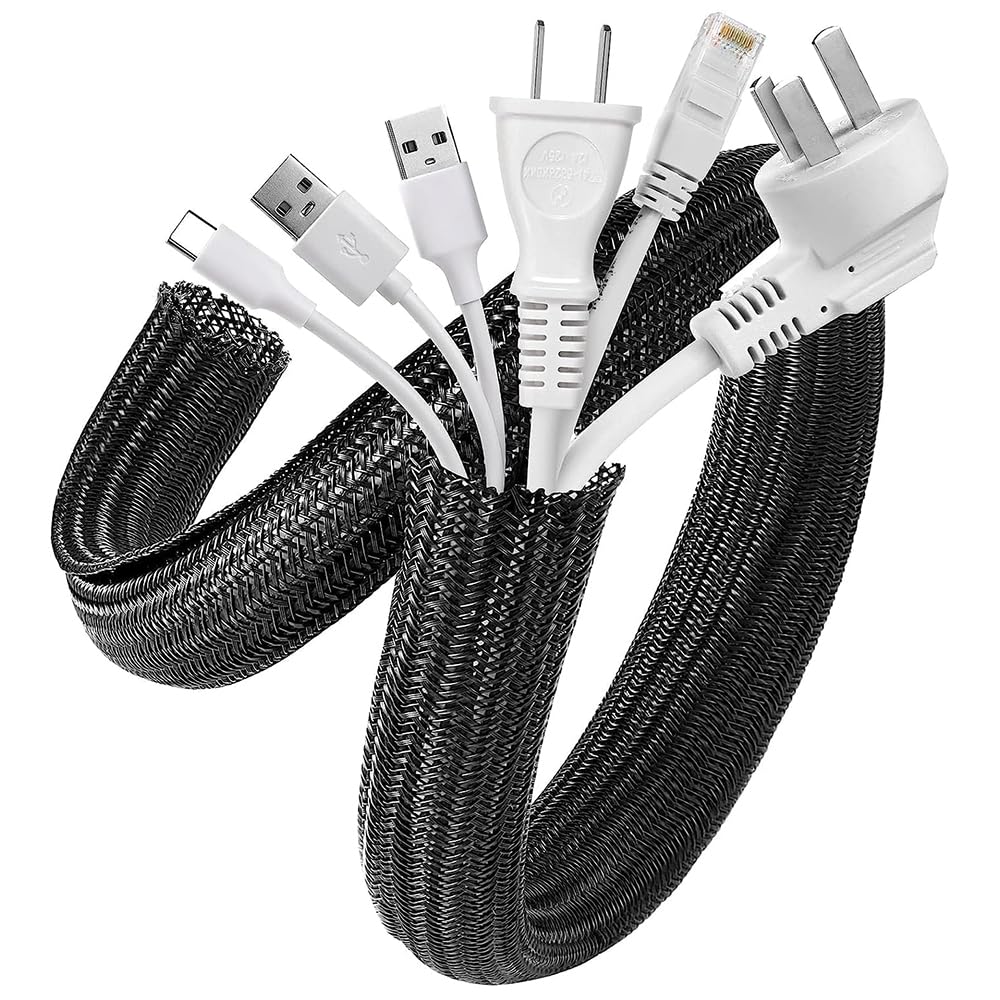 Cable Organizer Sleeve - Tangle-Free Wire Management -1