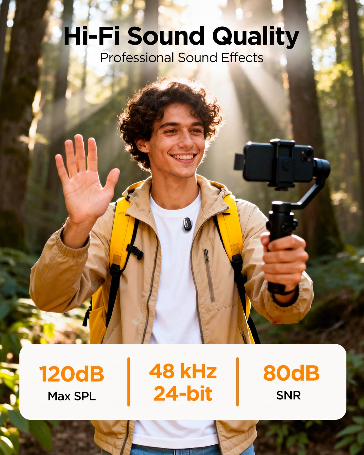 Saramonic Air SE Mikrofon Handy, 48kHz/24Bit, USB-C Mini Mikrofon für iPhone 15/16/17, Android, Kabelloses Lavalier-Mikrofon, Ansteckmikrofon für Vlogging, Streaming, YouTube, Interview