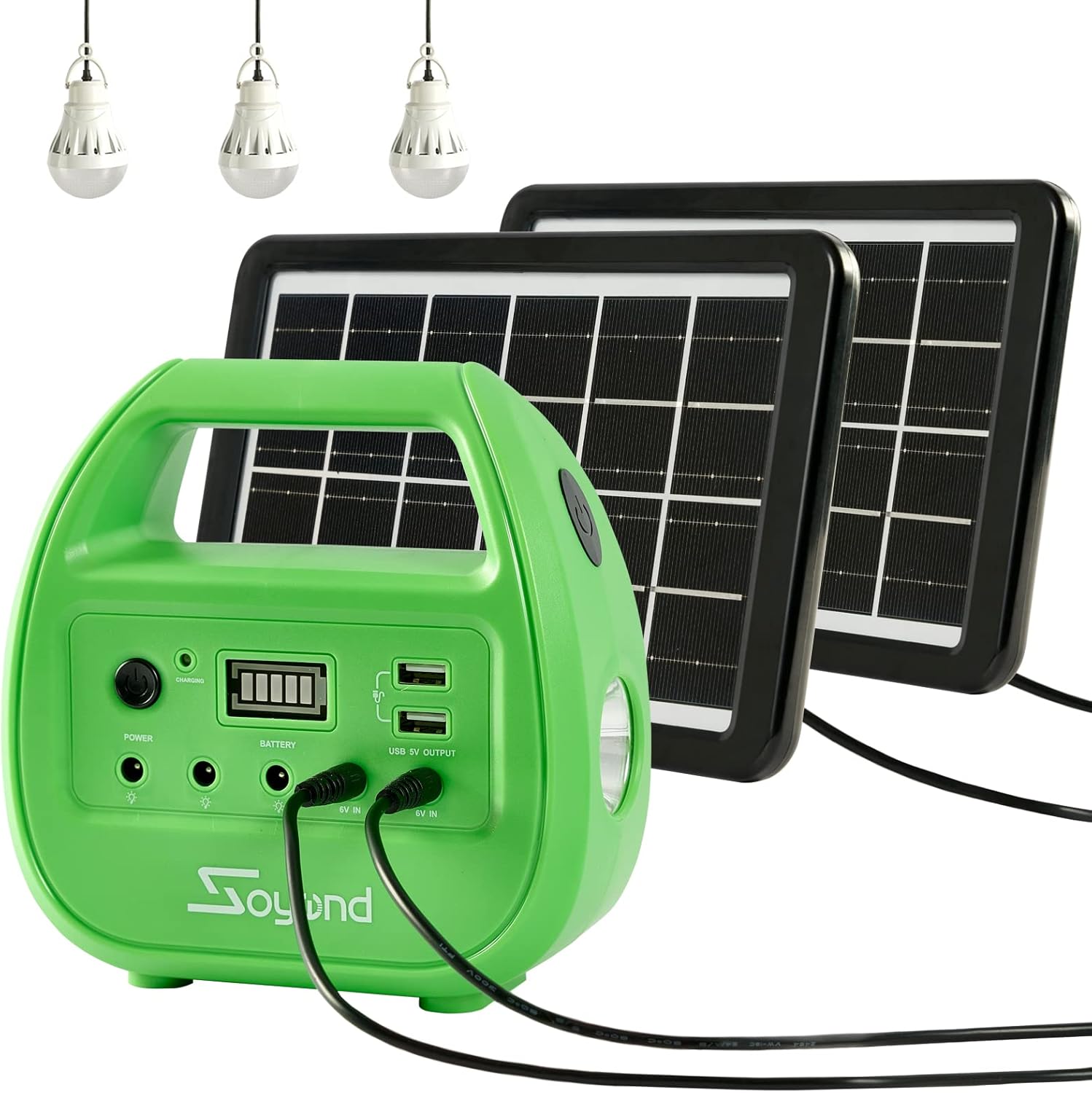 Portable Power Station, Soyond 10000mAh Solar Generator with 2 Solar