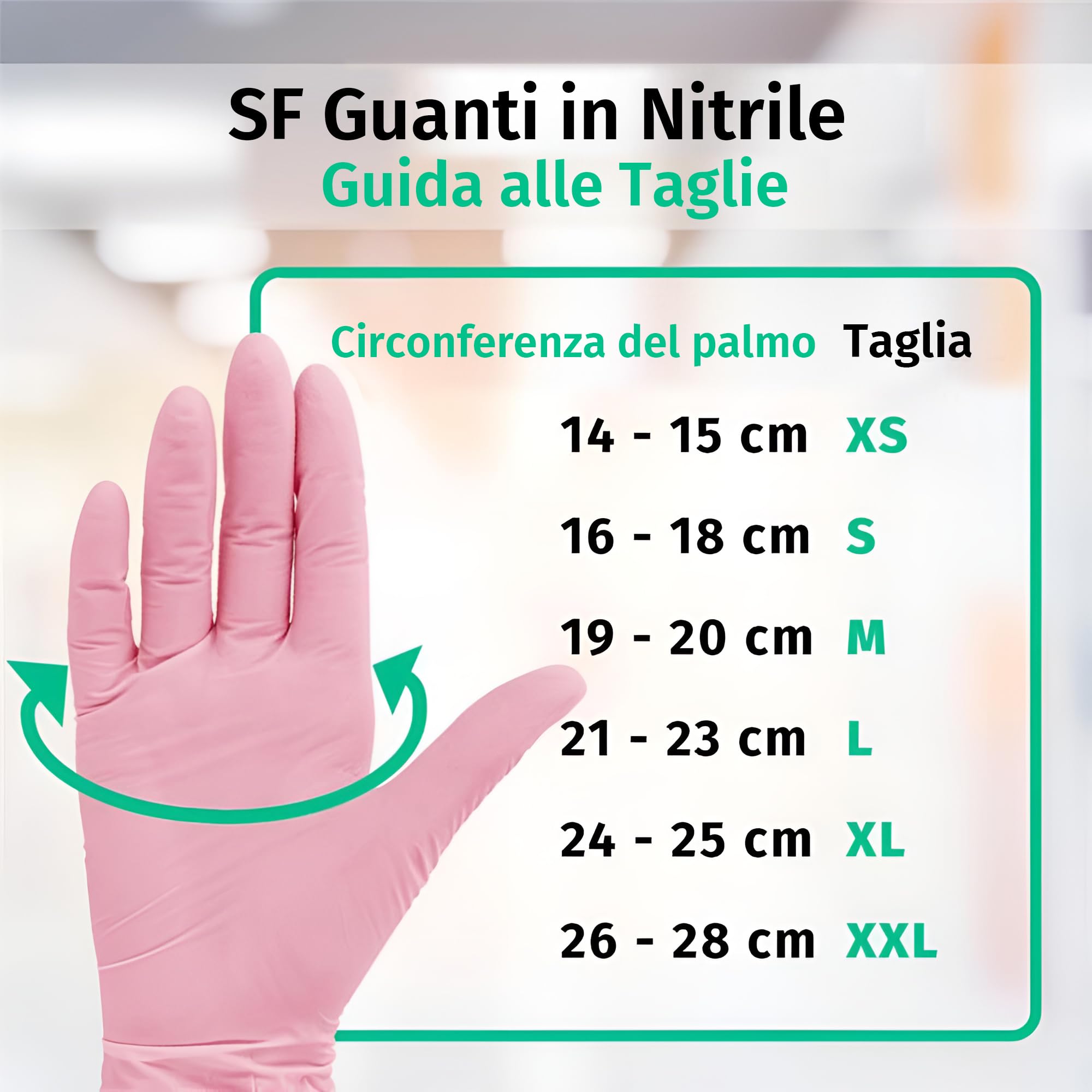 SF Guanti Nitrile M Rosa – 1000 Guanti Monouso Resistenti e Professionali (10×100), Senza Lattice e Senza Polvere