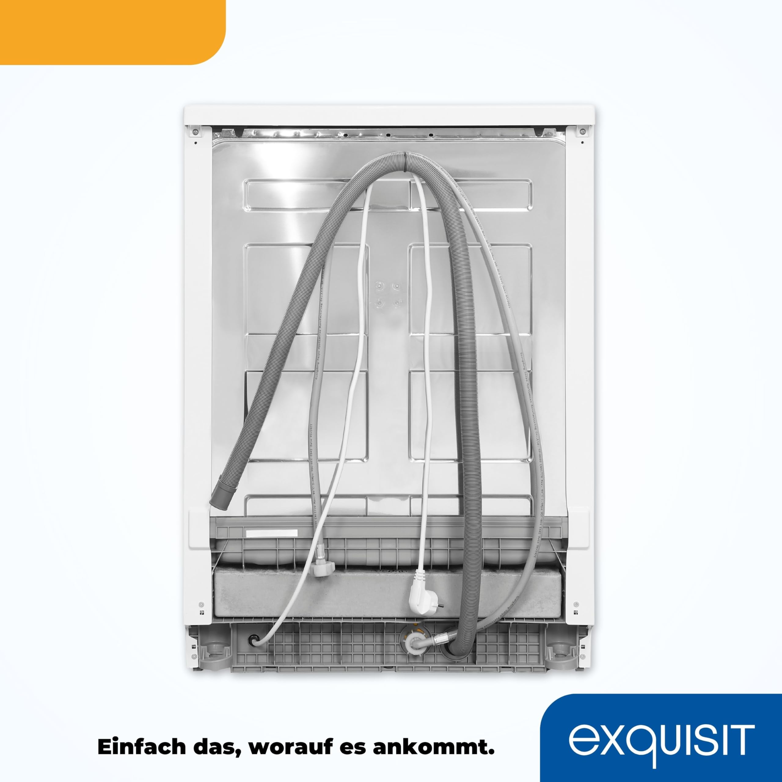 Exquisit Geschirrspüler GSP6012-030E weiss | Geschirrspüler 60 cm unterbaufähig und freistehend | 12 Maßgedecke | LED | Spülmaschine 60 cm freistehend