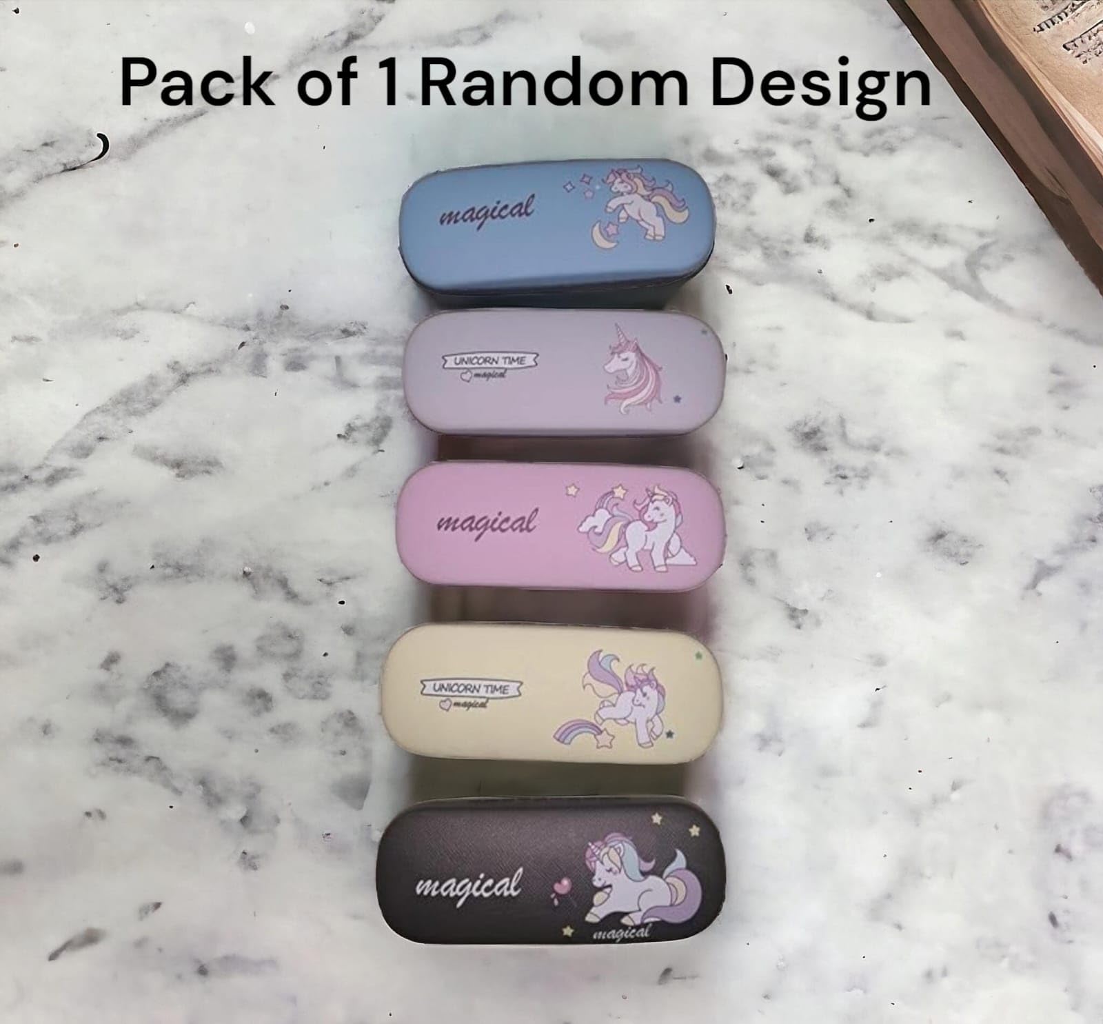 AMB Unicorn Print Eyeglass Case/hard case Spectacle Cover Unisex Care Glasses,for Kids (random color) - Image 2 thumbnail