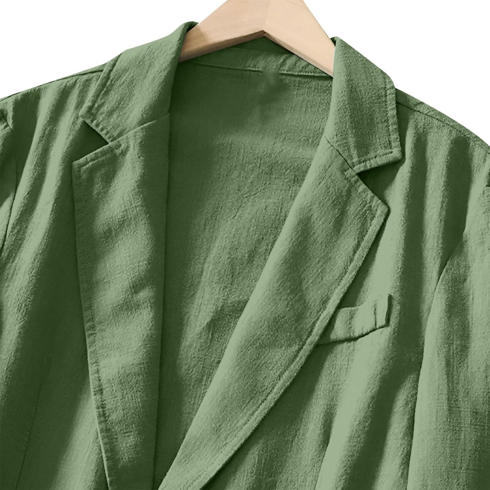 Veste légère en lin pour homme - Veste de sport d'été - Blazer en coton - Col rabattu - Blouson d'affaires - Confortables - Veste de sport élégante
