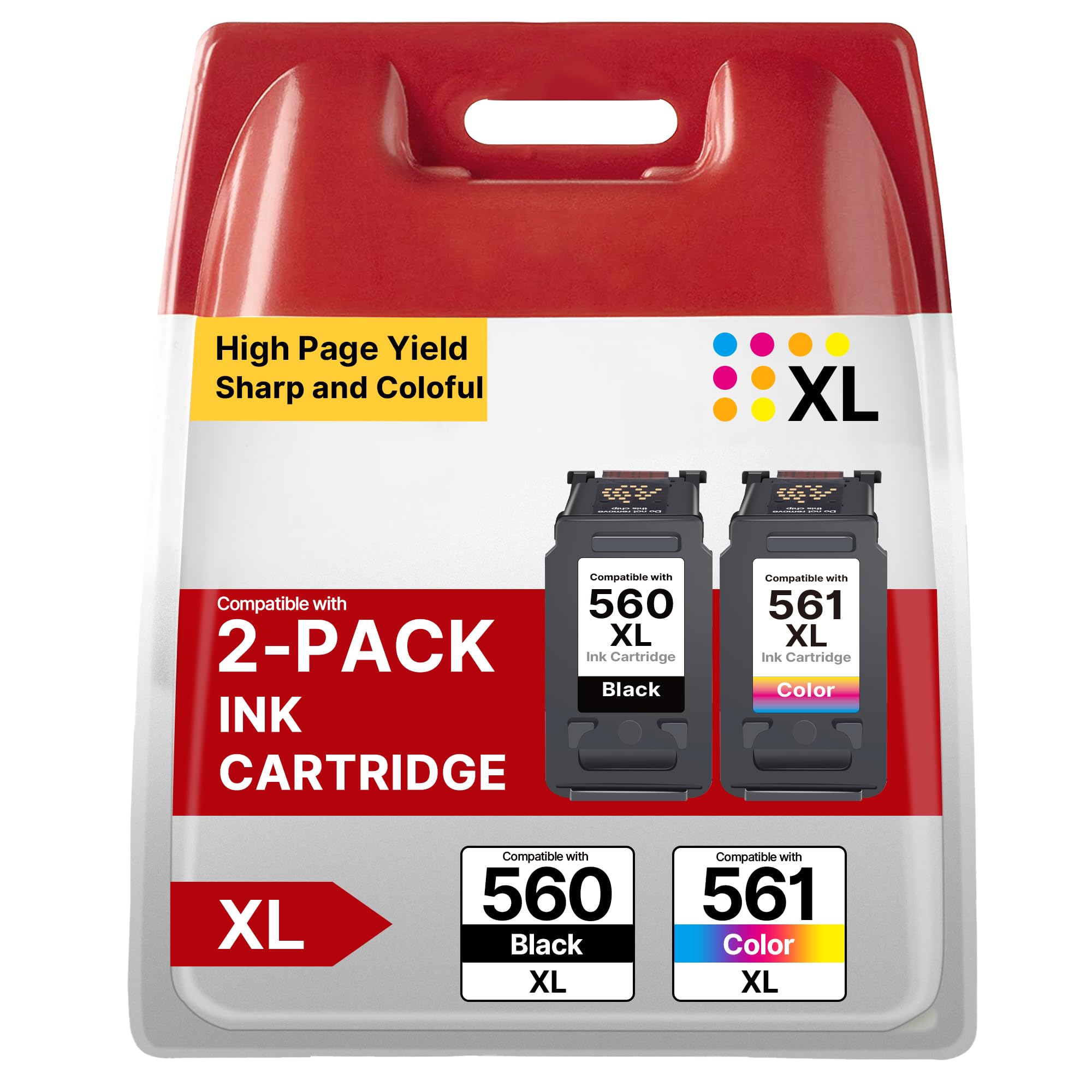 560XL 561XL Ink Cartridge Replacement for Canon PG-560 CL-561 Ink Cartridge
