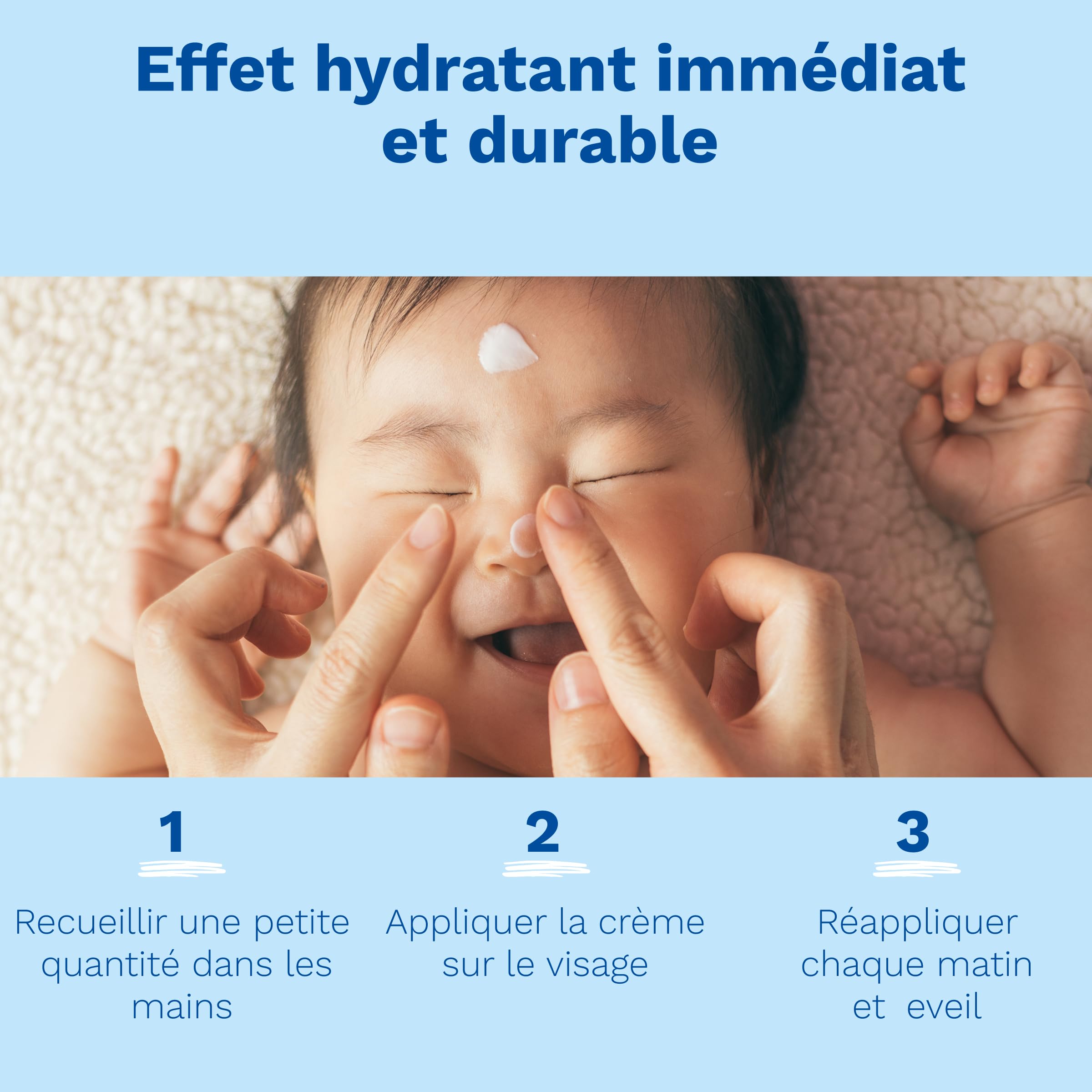 Mustela Crème Visage Hydra Bébé Soin Quotidien Nourrissant 97% d'Ingrédients d'Origine Naturelle