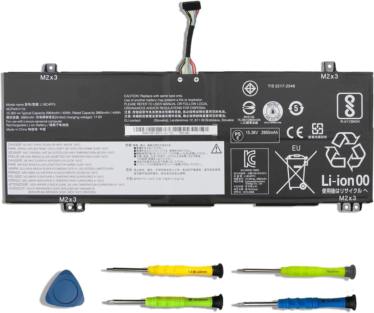 Amazon.com: SUNNEAR L18C4PF3 Laptop Battery Replacement for Lenovo