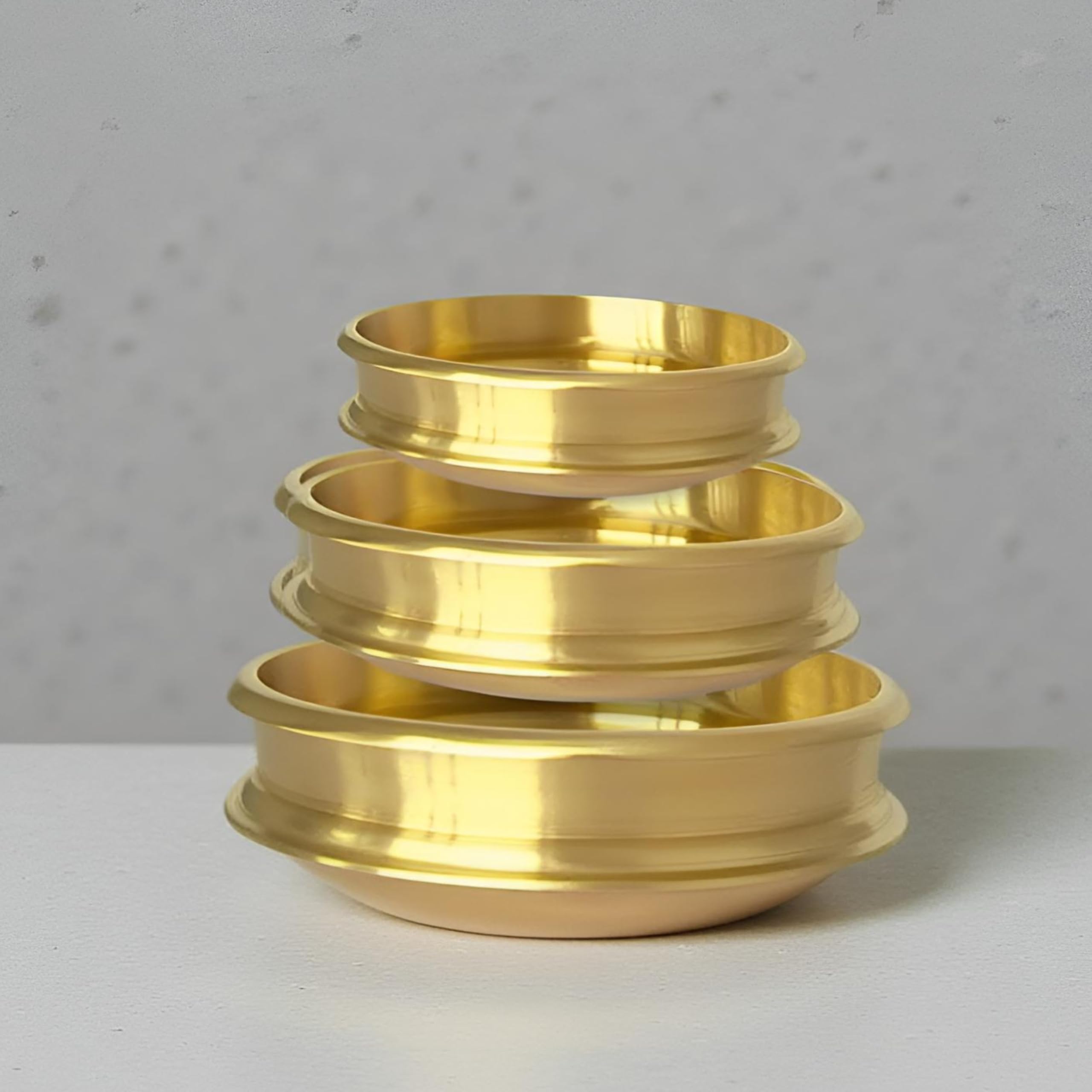 NUTRION Bronze Combo of 8 Inch,9 Inch and 10 Inch Uruli, Set of 3,Gold (Bronze uruli Combo)
