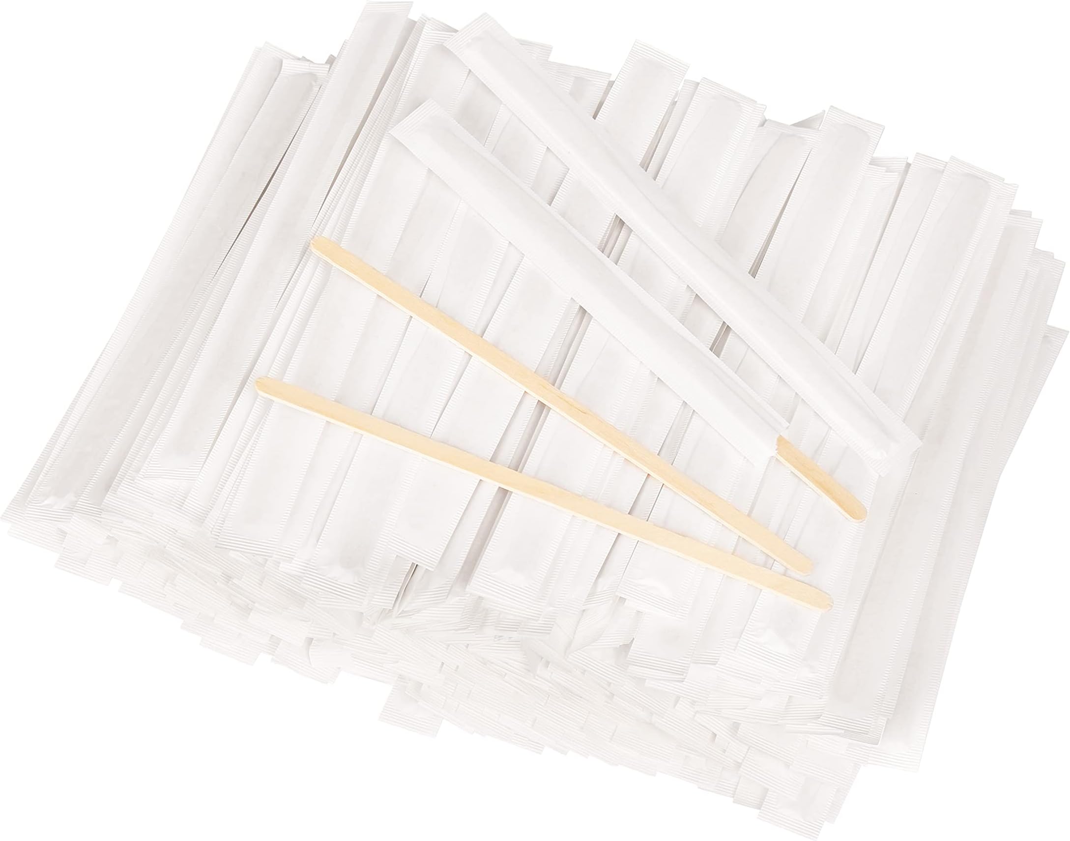7.5 Inch 500 Pcs Individually Wrapped Coffee Stirrers, Paper Wrapped Coffee Stir Sticks, Wrapped Stir Sticks, Tea and Hot Chocolate Gifts