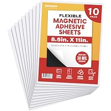 10pk Magnetic Sheets with Adhesive Backing 8.5x11 inch | Cut to Size Magnet Sheets for Dies, Photos, Stamps, Crafts