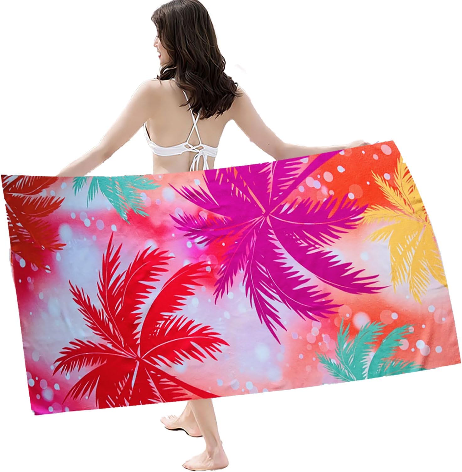 2Pack Oversized Microfiber Beach Towel 36x 72, Quick Dry Sandproof Compact Travel Towels, Super - View #2
