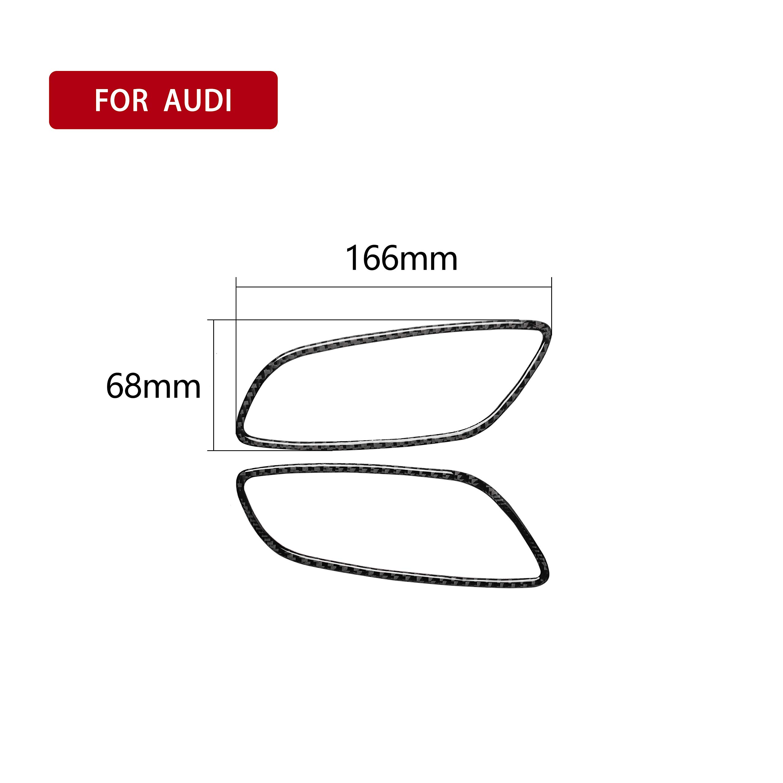 Autocollant Fibre De Carbone Rouge Pour Poignée Intérieure Audi TT 8N 8J MK123 TTRS (2008-2014) - Décoration Tableau De Bord