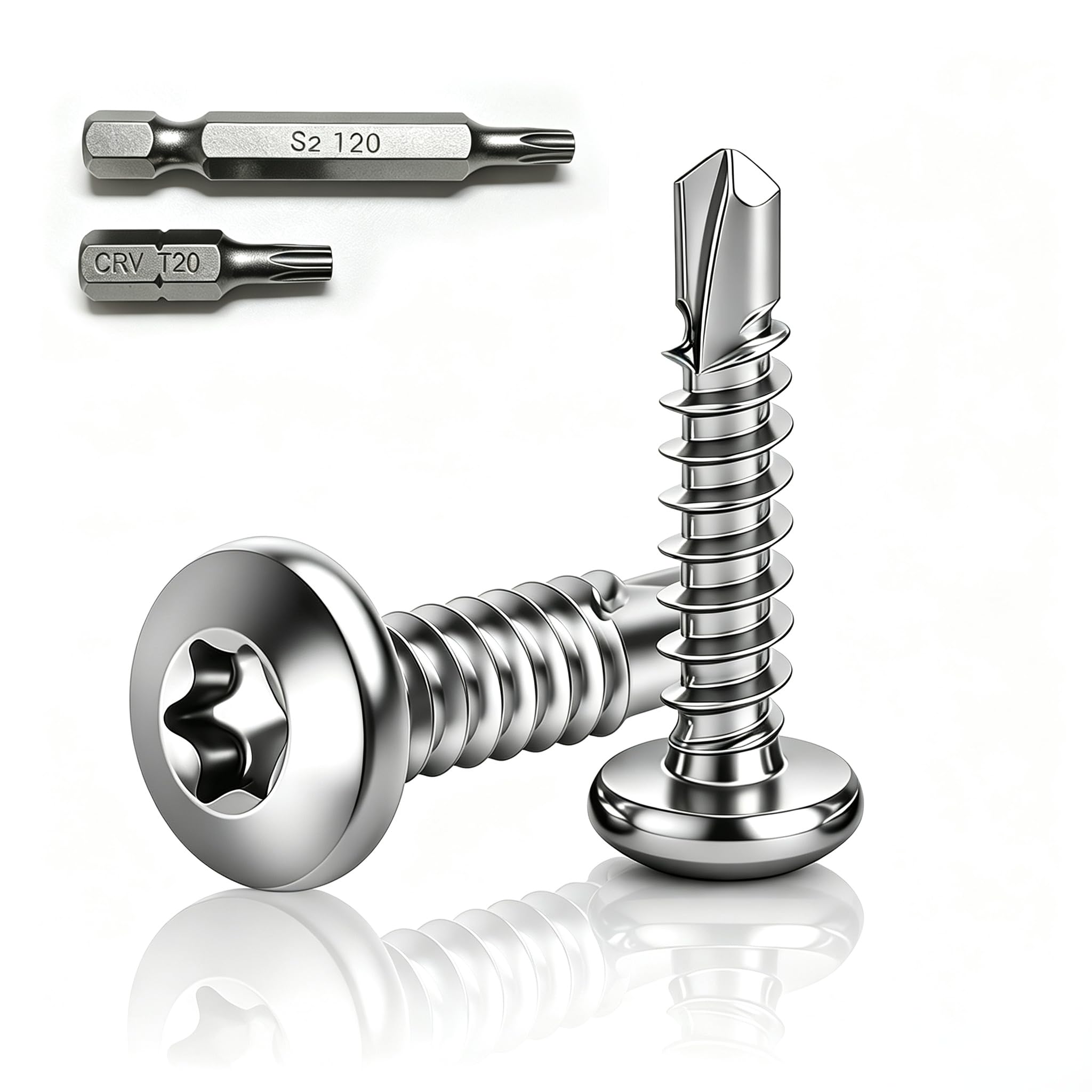 NETFLO 200pcs Torx Self Tapping Screws Metal M4.2x16mm Self Drilling Screw