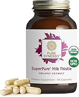 PureSynergy SuperPure Organic Milk Thistle Extract with Silymarin | Liver Detox Cleanse Support | 60 Vegan Capsules