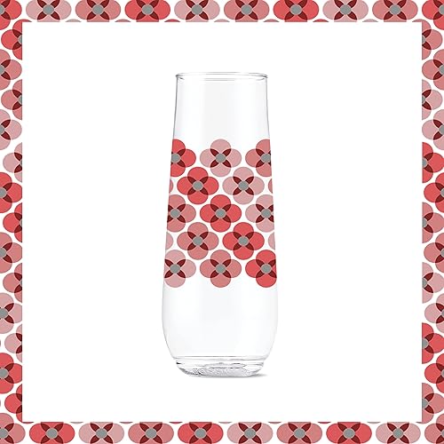 Vista 30 de TOSSWARE POP Vino Designer Series - Formas 3, juego de 6, calidad premium, reciclables, irrompibles y transparentes de plástico transparente