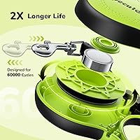 Vista 6 de Pecute Retractable Dog Leash with Chew Proof Cable - 18,2 ft Heavy Duty Retractable Pet Leash with Dispenser and Poop Bags, Anti-Slip Handle
