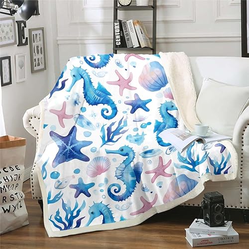 Miniatura 15 de Manta de olas oceánicas para cama, silla, retro, brújula, velero, manta náutica para decoración de dormitorio de niños, manta de vellón marino con