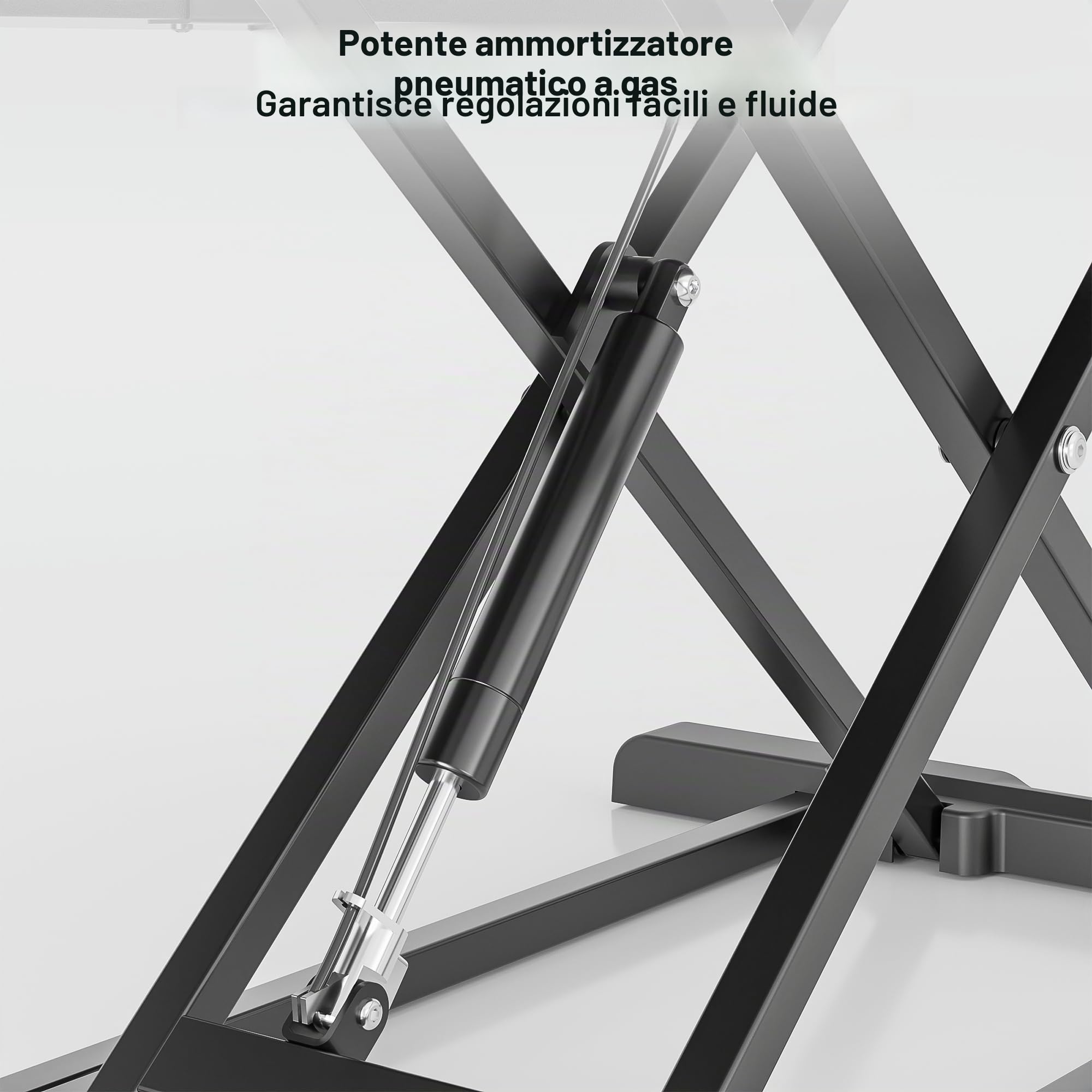 BONTEC Convertitore da Scrivania In Piedi con Vassoio della Tastiera, 800mm Regolabile in Altezza Standing Desk Converter per Schermi di Computer e Laptop, Standing Desk Regolabile Fino a 15kg, Nero
