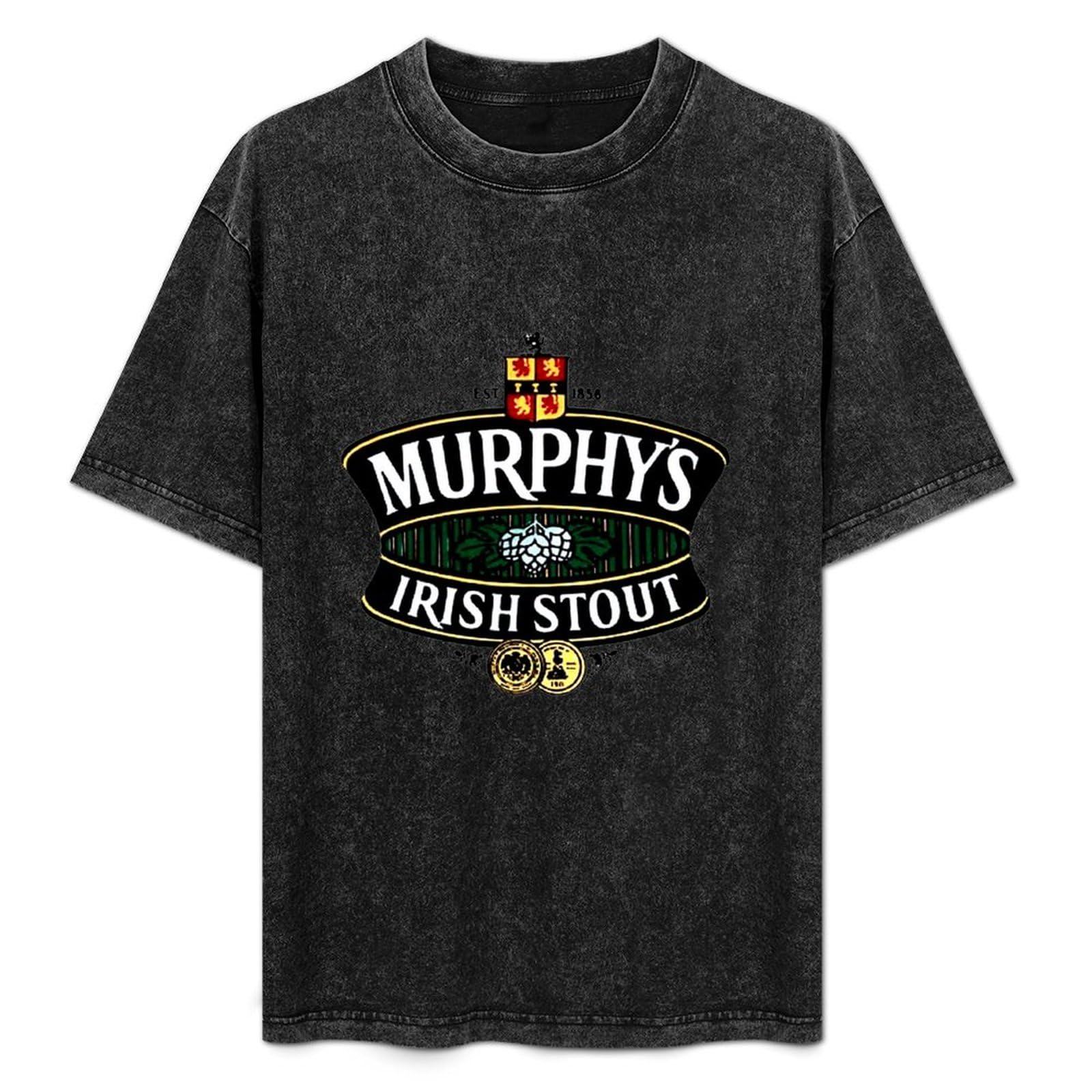 Murphy's Irish Stout Vintage Worn Look Black T-Shirt Mens Tee Unisex Tops 3XL