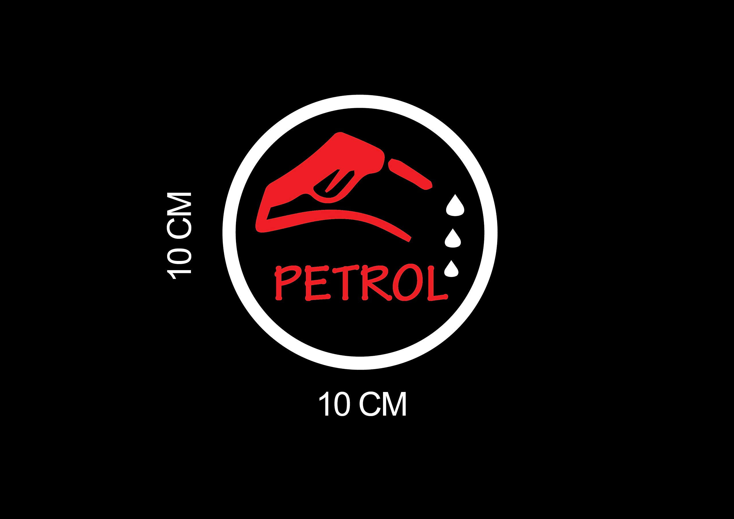 Buy ISEE 360® Petrol Sticker for Car Fuel Lid Petrol Filling Red and