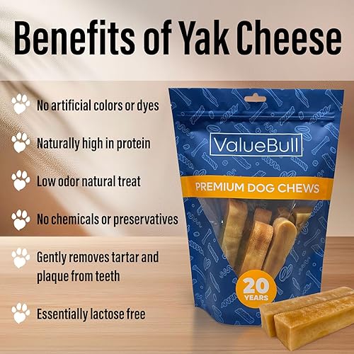 Miniatura 4 de ValueBull Himalayan Yak Cheese - Masticables para perros, grandes, paquete al por mayor de 50 unidades, de larga duración para masticadores