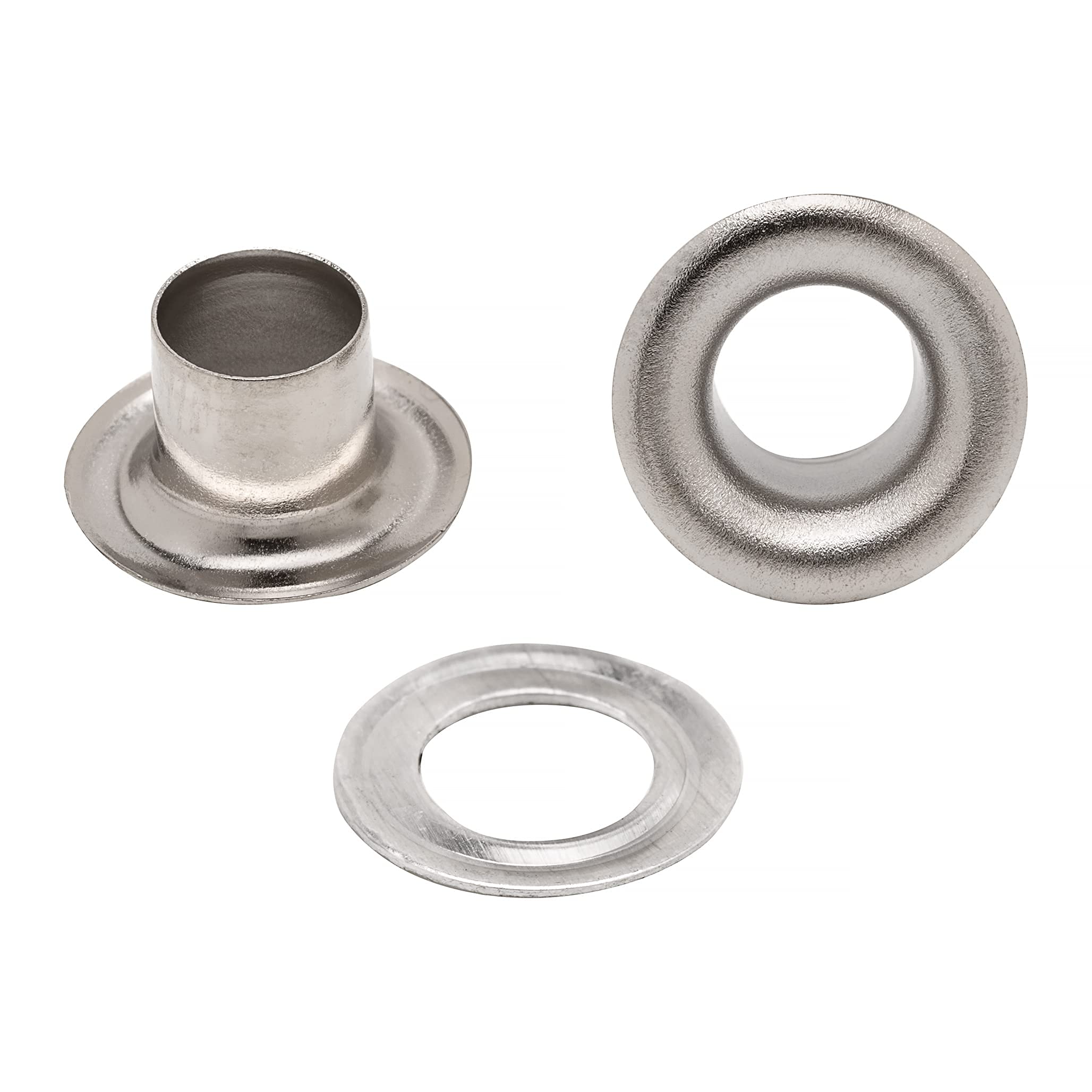 Trimming Shop Iron Eyelets Grommets with Aluminium Washers for Clothing Decoration, Leather Work, Scrapbooking, Art and Craft, DIY Projects (6.5mm, Silver, 1000pcs)