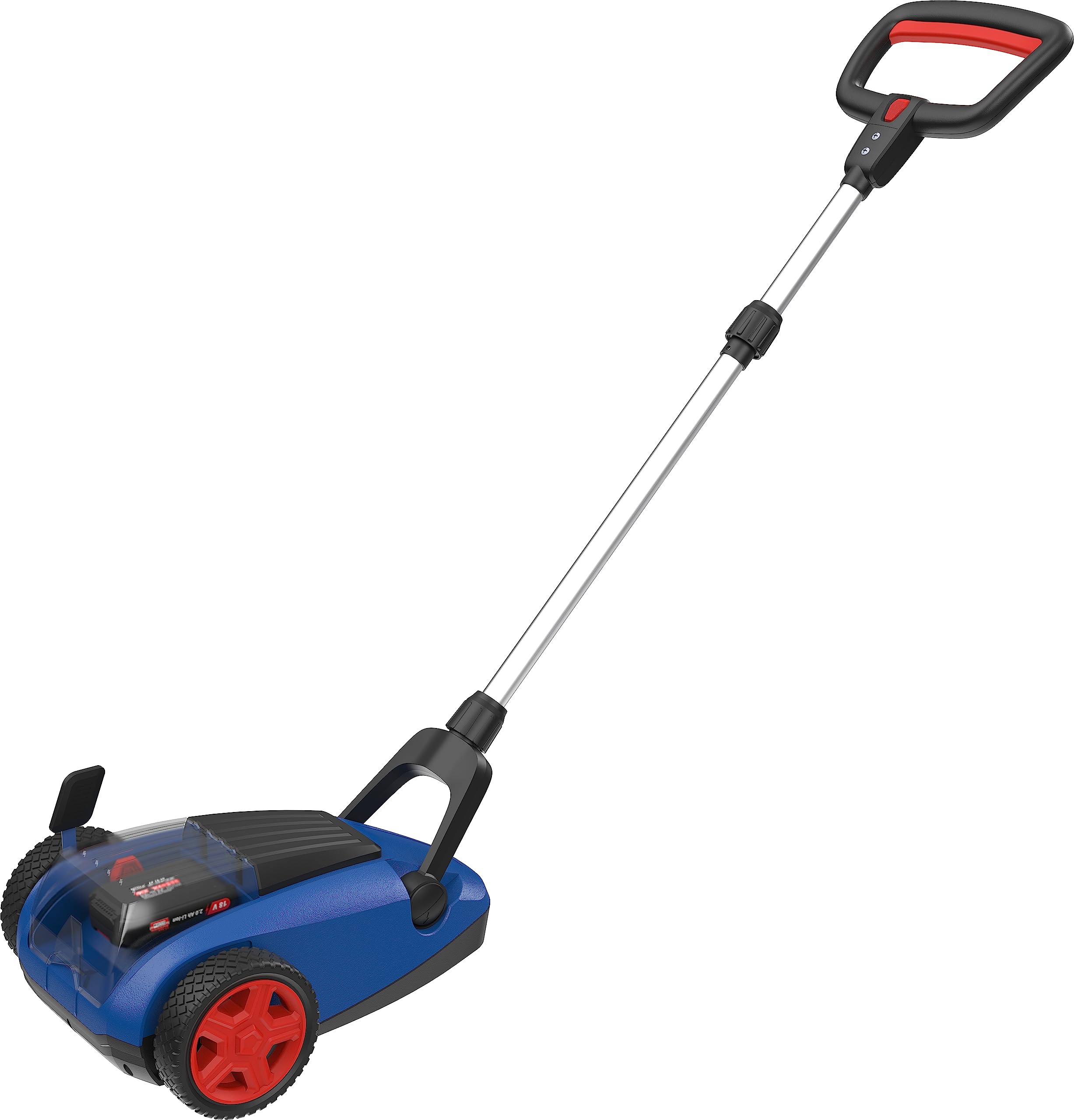 Güde ERM 18-201-30 - Cortacésped con batería (18 V, Serie Brushless Series, 21 cm de Ancho de Corte, 3 Posiciones Central. Altura de Corte: 25 – 48 mm, Incluye batería de 2 Ah y Cargador rápido de 1