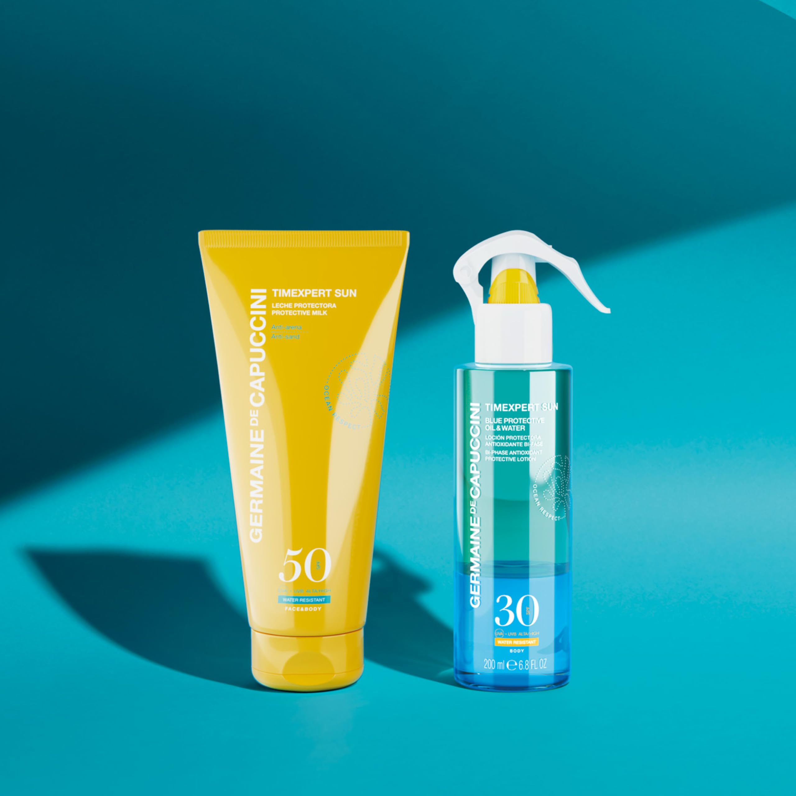 GERMAINE DE CAPUCCINI TIMEXPERT SUN | Bi-Phasen-Sonnenschutzlotion SPF30 – Sonnenschutz LSF 30 – UV-Schutz, erfrischt und spendet Feuchtigkeit, für alle Hauttypen – 200 ml