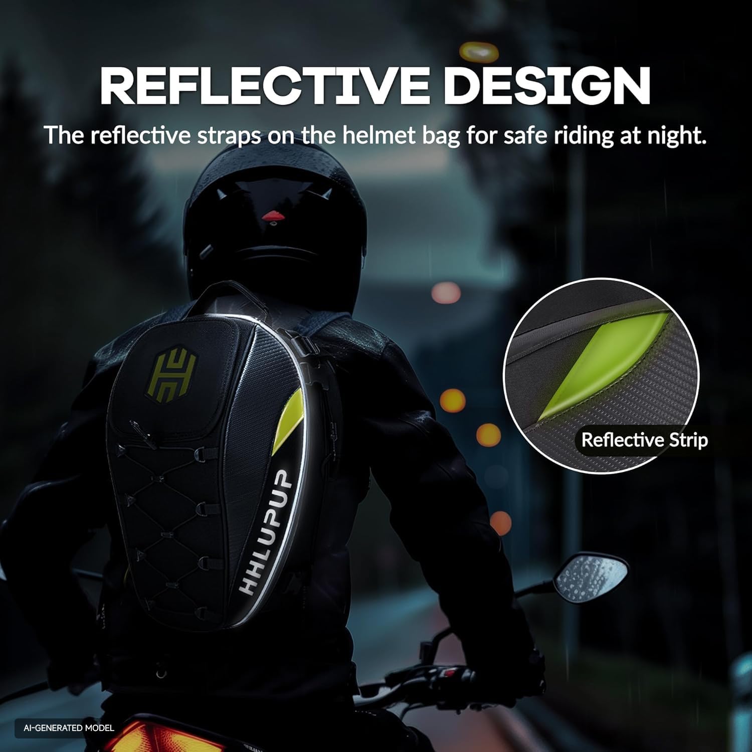 Borsa da sella per casco da moto, 38 l, impermeabile, per casco da moto, 25-38 l, grande capacità, doppio uso (verde)