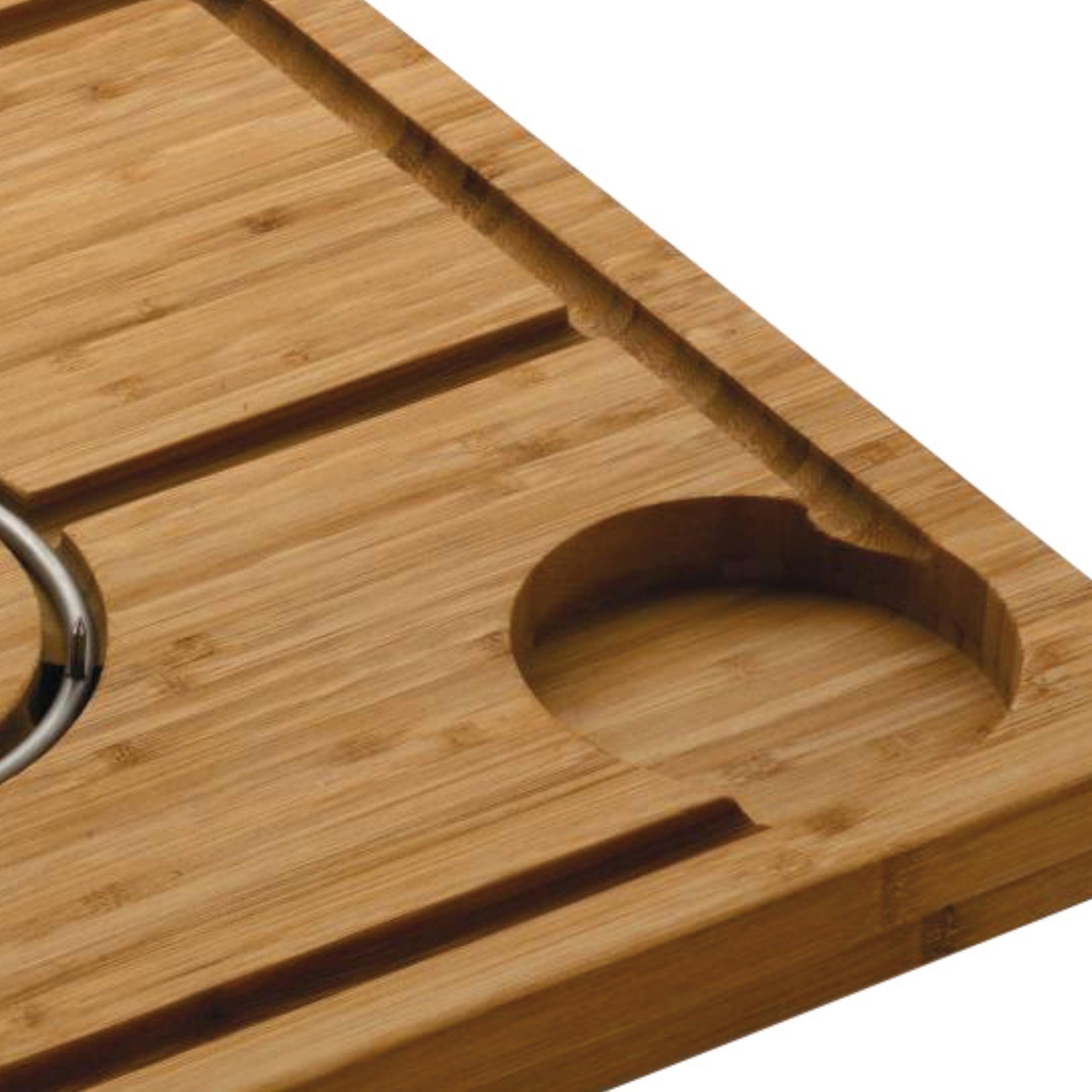 Rockingham Forge Bambú Deluxe con Púas, Tabla de Cortar y Trinchar de Madera, Marrón, 48 x 36cm