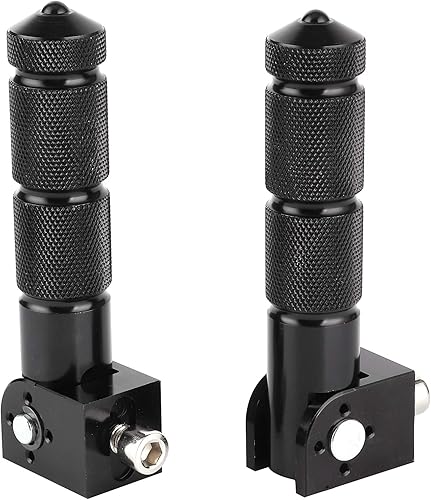 Miniatura 8 de Watris Veiyi 2 clavijas de pie de motocicleta, clavijas eléctricas para motocicleta con 2 tornillos de montaje, para la mayoría de automóviles