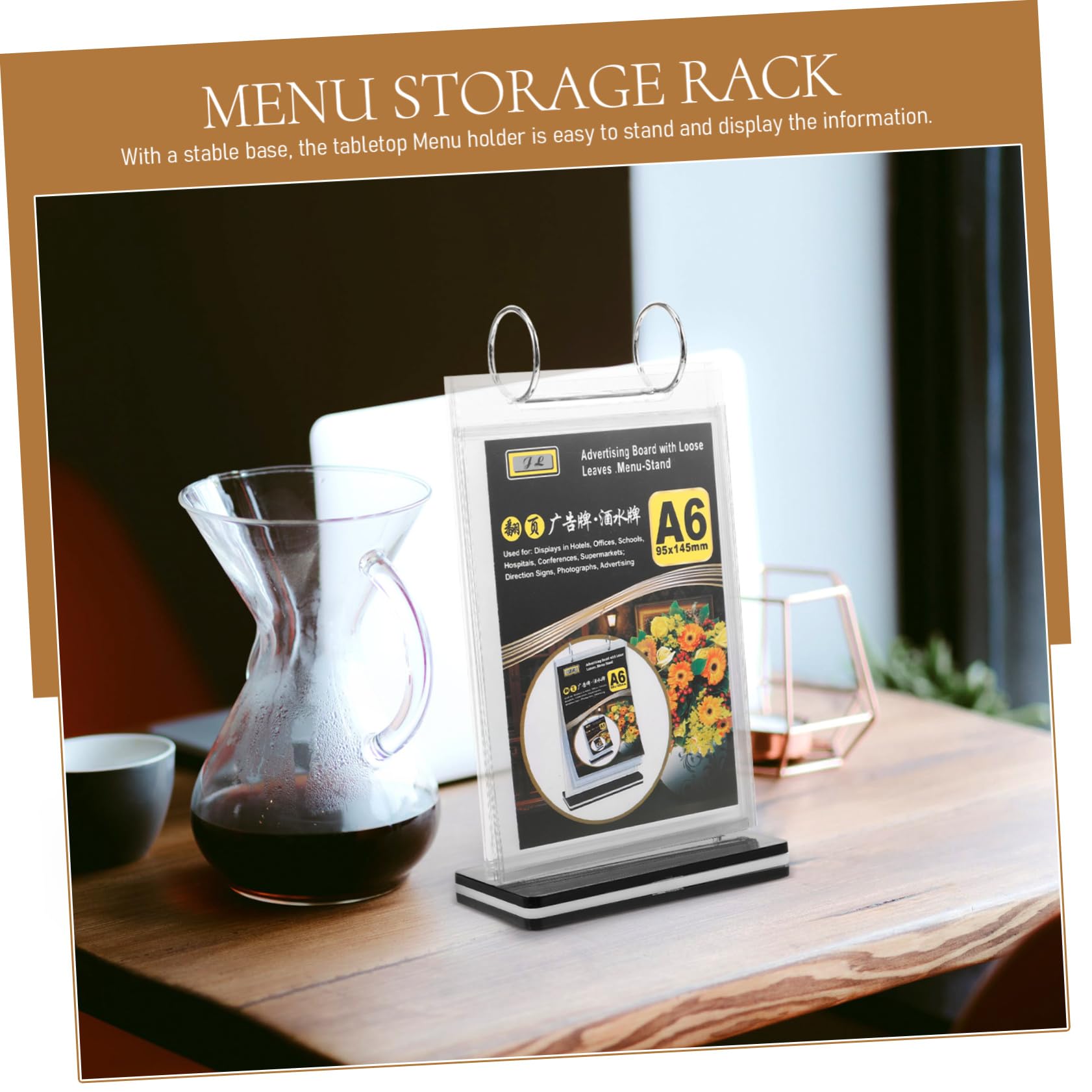NUOBESTY 10 Piezas soporte de menú para mesa peana monitor base escritorio soporte de menú abatible pantalla de barra de mesa póster soporte de letrero estante de exhibicion soporte de mesa