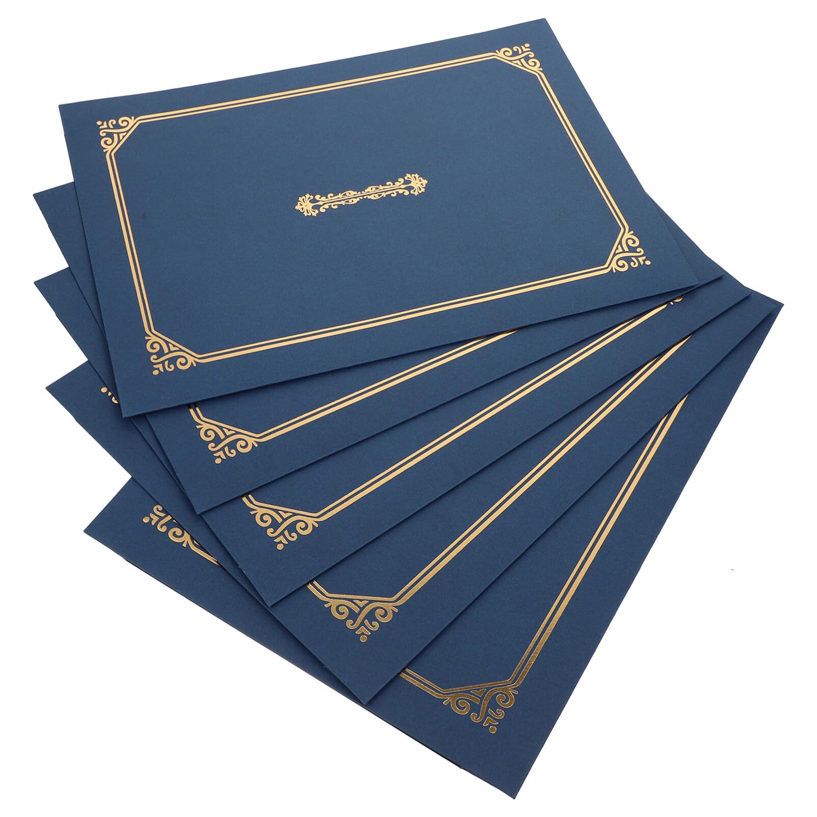 Zerodeko 5 Porta Certificati: Porta Diploma Con Stampa In Oro Copertine Per Documenti Copertine Per Diploma Bordo In Lamina D'oro Per Certificato Documenti