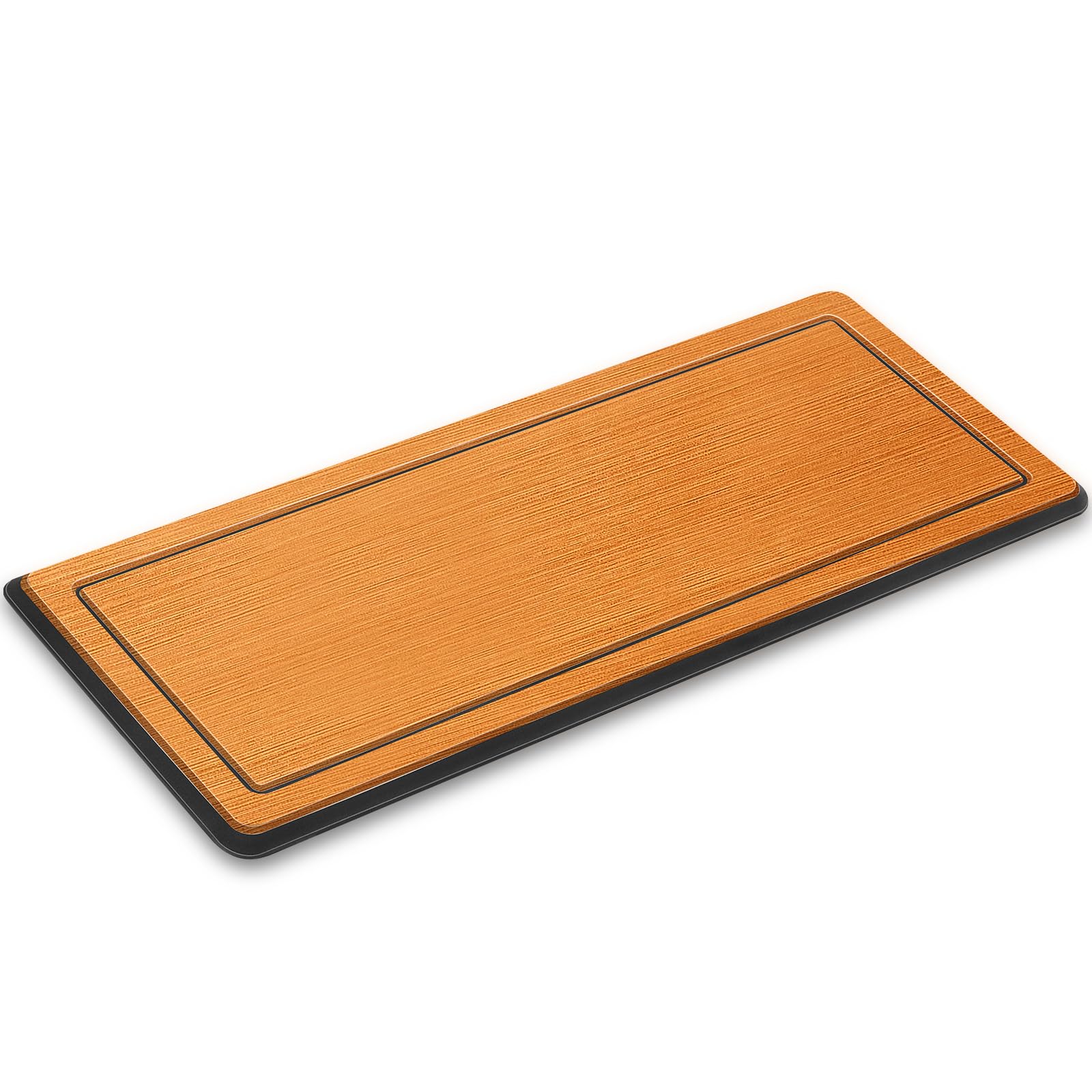 DaisyInner 20mm Thick Boat Helm Station Pad - 36"x14" Anti-Fatigue Mat With Adhesive Backing, Grey/Black