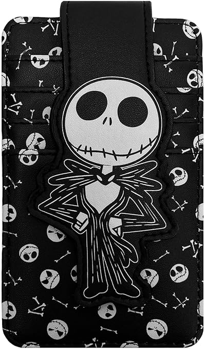 Card Holder Wallet Slim Compact (Jack Skellington Black)