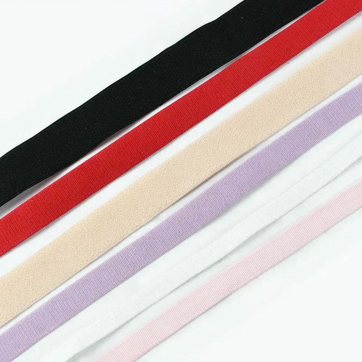Elastyczna taśma nylonowa, Nylon Elastic Bands For Bra Straps Sewing DIY 6-25mm Multicolor 10/20Meters(LightPurple 25mm,20Meters)