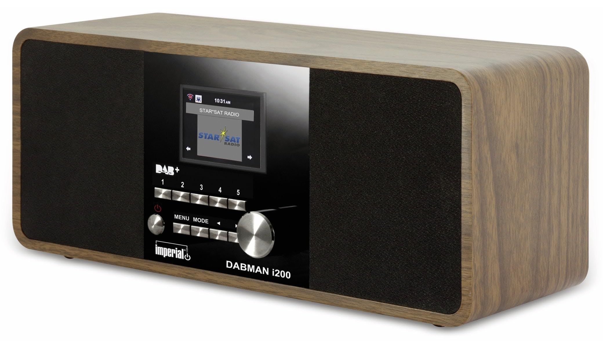 DABMAN i200 Multifunktionales Stereo-Radio Dab+ / FM/Internet Holzoptik