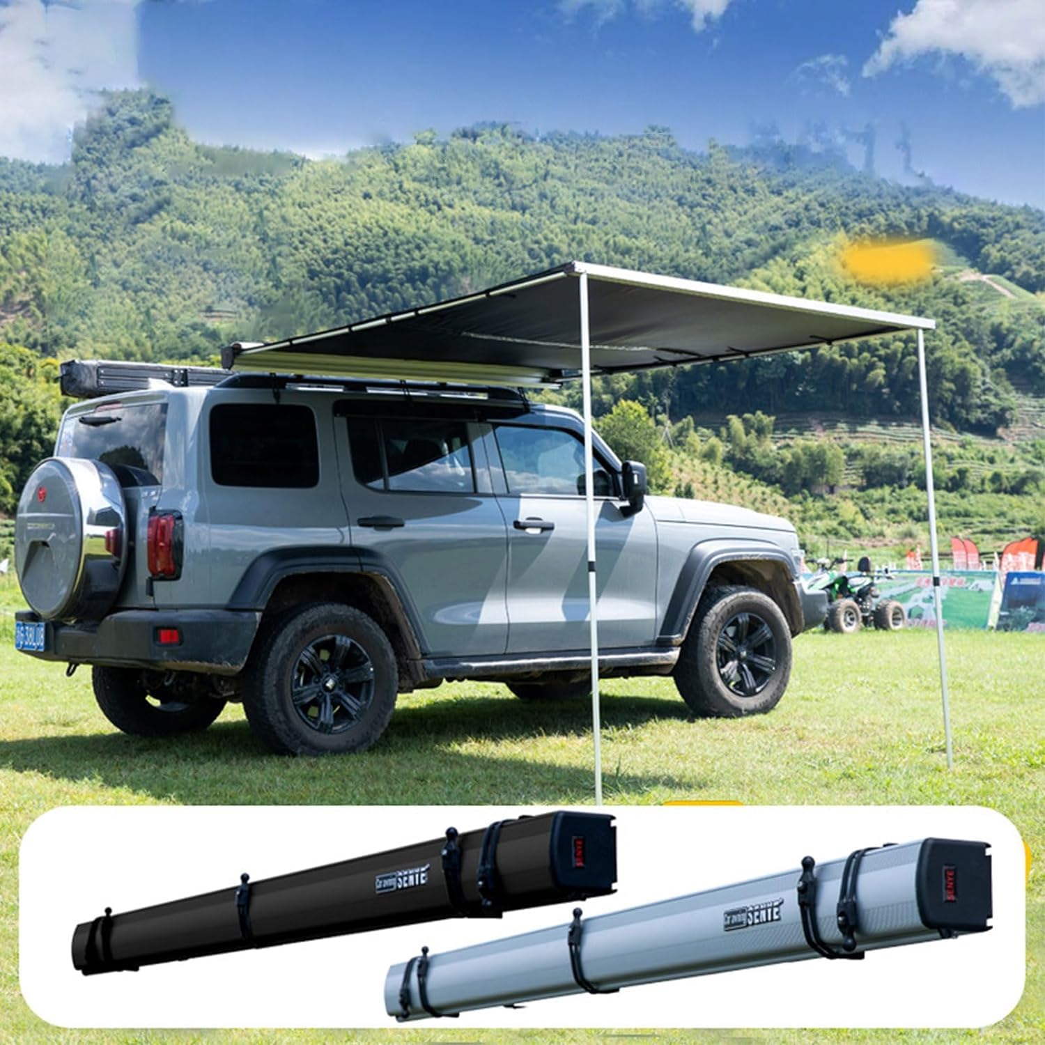 カーサイドタープ・格納式カーサイド オーニング（SJ-CA2000) カーサイドタープ・格納式カーサイド オーニング（SJ-CA2000