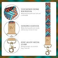 Vista 3 de Ecovision - Llavero con correa para llaves, llaveros de pulsera con 2 argollas para llaves para mujer