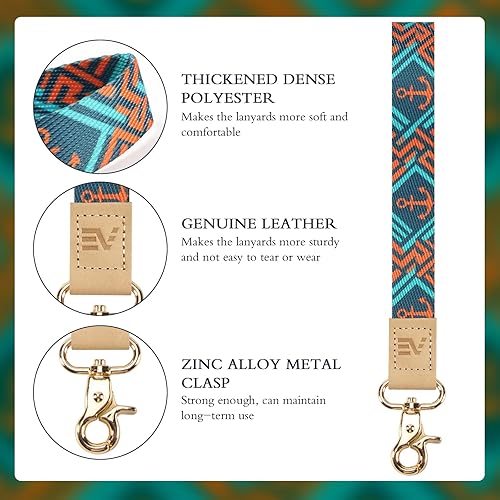 Miniatura 3 de Ecovision - Llavero con correa para llaves, llaveros de pulsera con 2 argollas para llaves para mujer