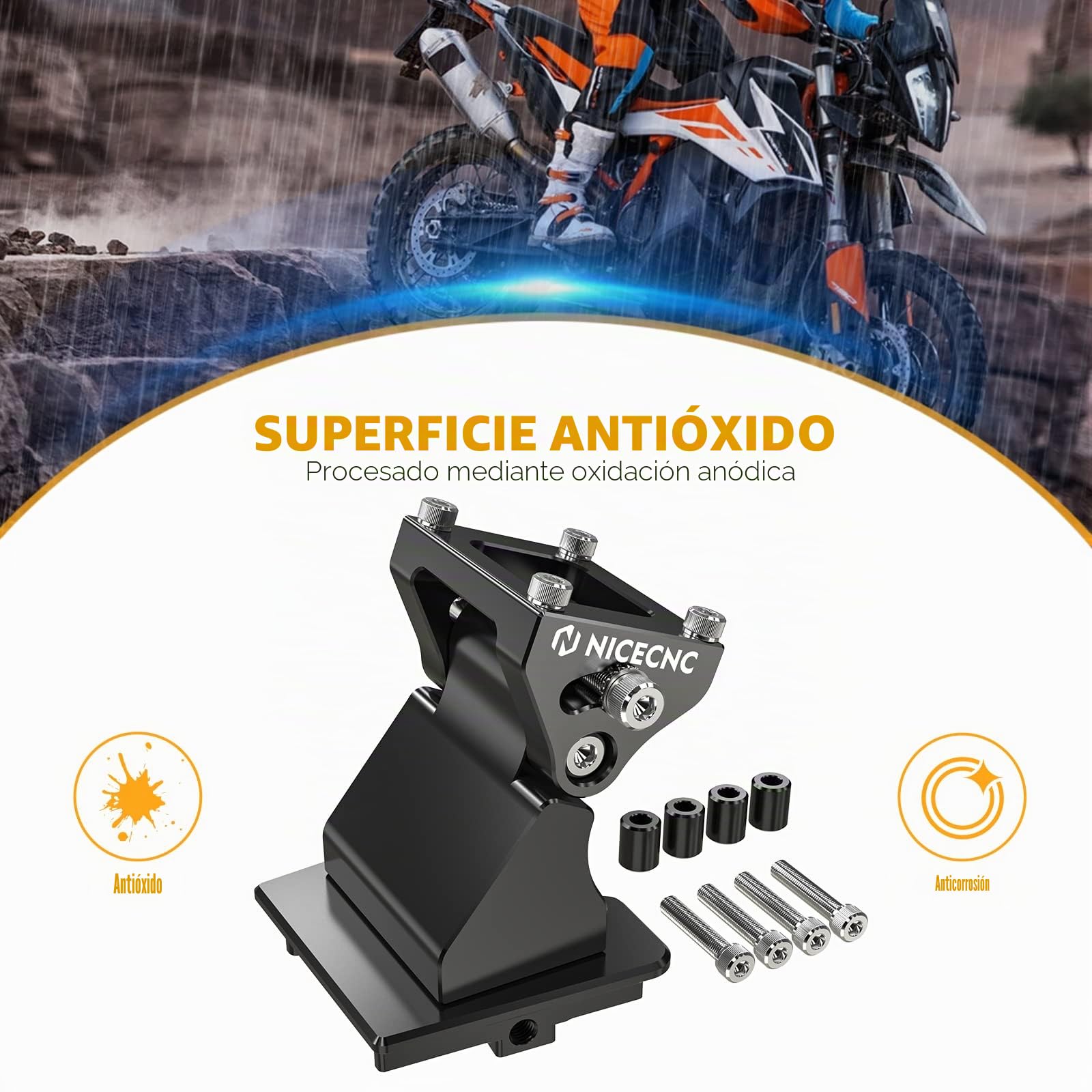 NICECNC Soporte Ajustable para GPS Negro Compatible con Norden 901 2022-2025, Compatible con Norden 901 Expedition 2022-2025
