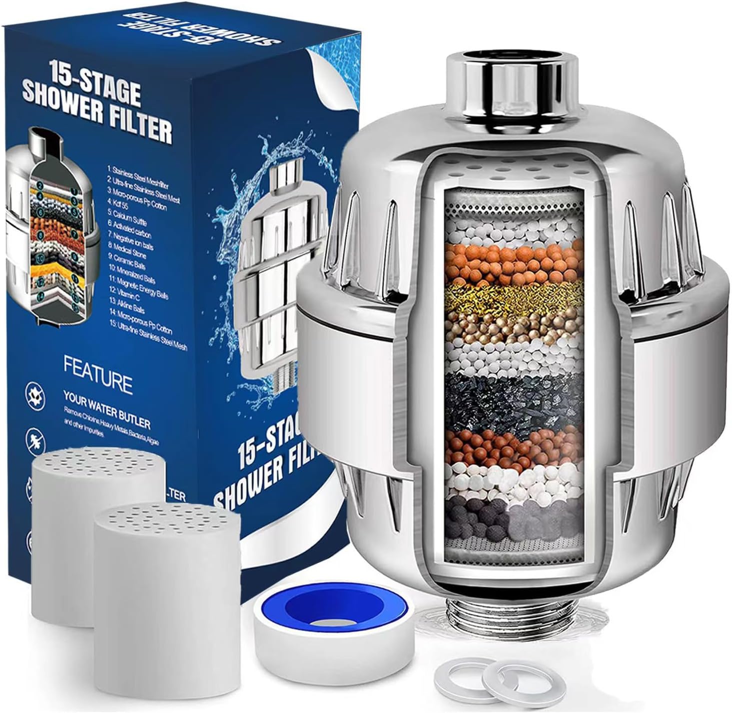 Berkey Inline Shower Filter With EasyReplace Shower Filter Cartridge